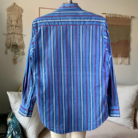 Vintage Sears Wearmaster Stripped Long Sleeve Causal Shirt Heritage Normcore - Picture 4 of 16